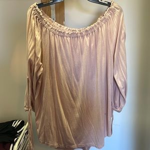Light pink off the shoulder top